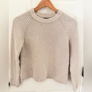 Quince fisherman speckled beige Crew Neck Sweater smal